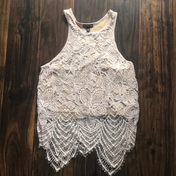 Express Lace Racerback Crop - Picture 1 of 3
